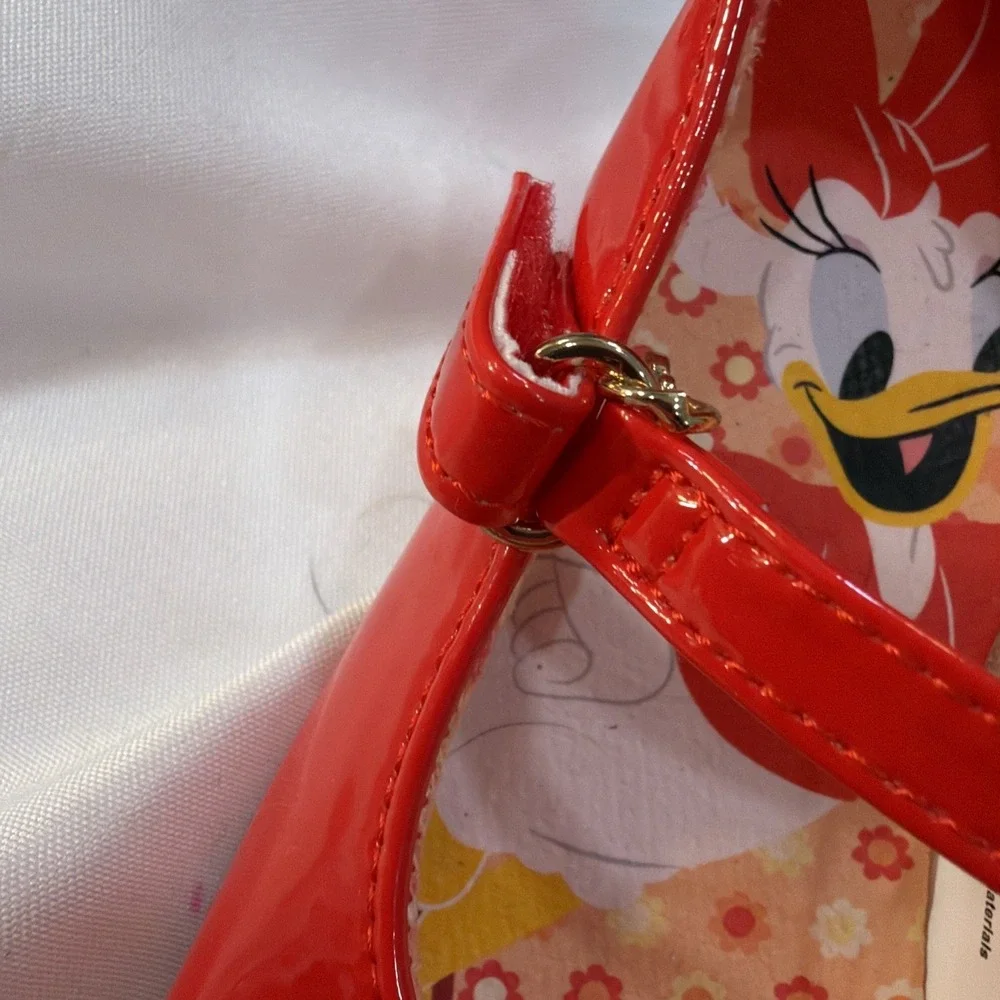 Disney Minnie Mouse Red Glitter Bow Shoes Girls Toddler Size 9 Disney Junior NWT - Picture 7 of 11